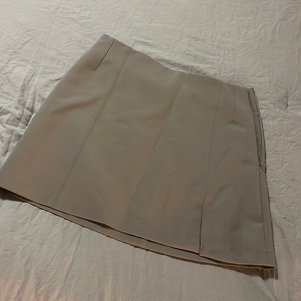Tan Zara Mini Pencil Skirt